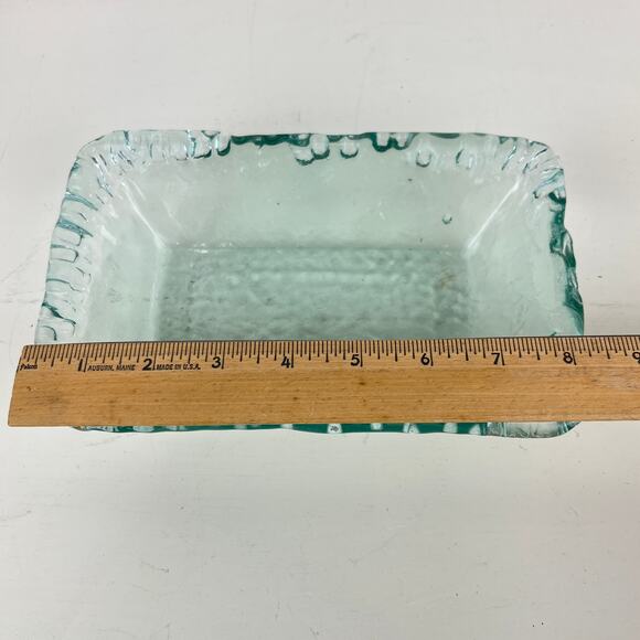 Recycled Green Art Glass Textured Bowl - Picture 5 of 6